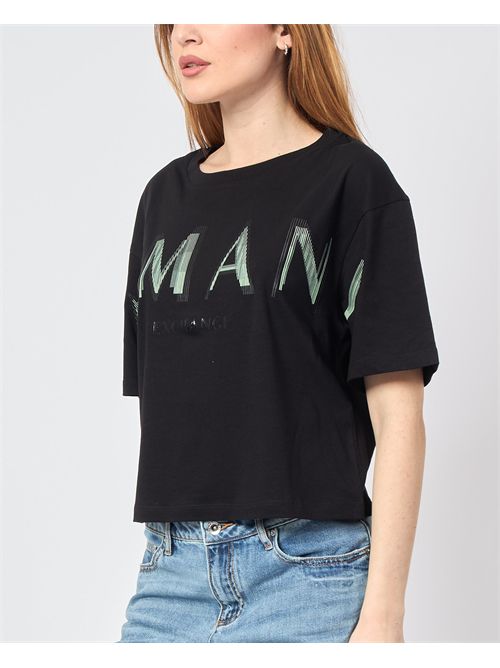 Armani Exchange cropped T-shirt with logo ARMANI EXCHANGE | XW000520-AF10359UC001